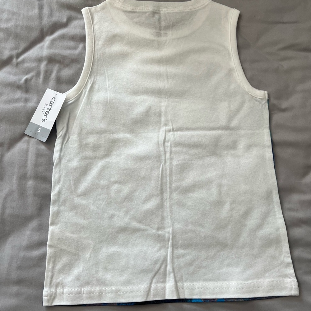 Carter's Kids Blue Shark Tank Top boys 5 - Picture 5 of 5